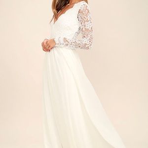 White prom dress